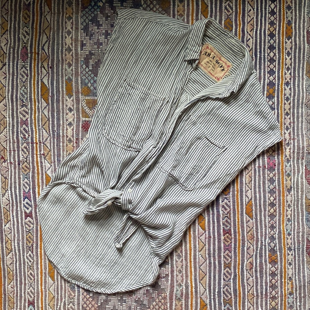 Super Soft Striped Button-Up - image 2